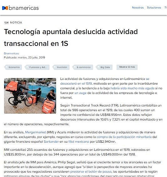 Tecnologa apuntala deslucida actividad transaccional en 1S